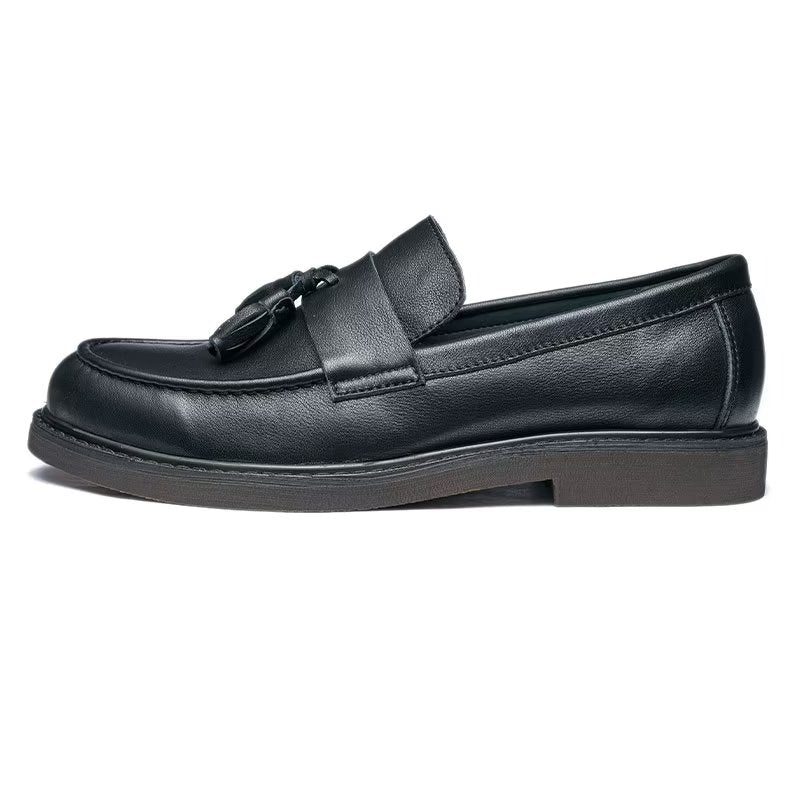 Loafers Til Mænd Cow Leather Slip On - Sort