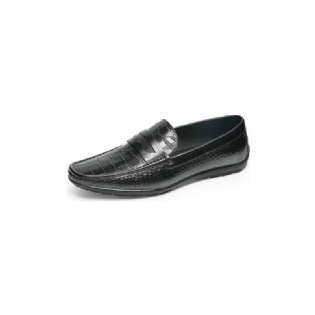 Loafers Til Mænd Croc Effect Slip-on Loafer Dress Sko