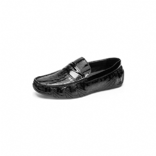 Loafers Til Mænd Croc-mønster Elegante Slip On