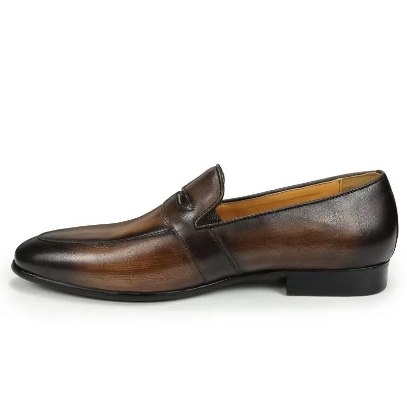 Loafers Til Mænd Croc-mønster Lavish Slip On - Kaffe