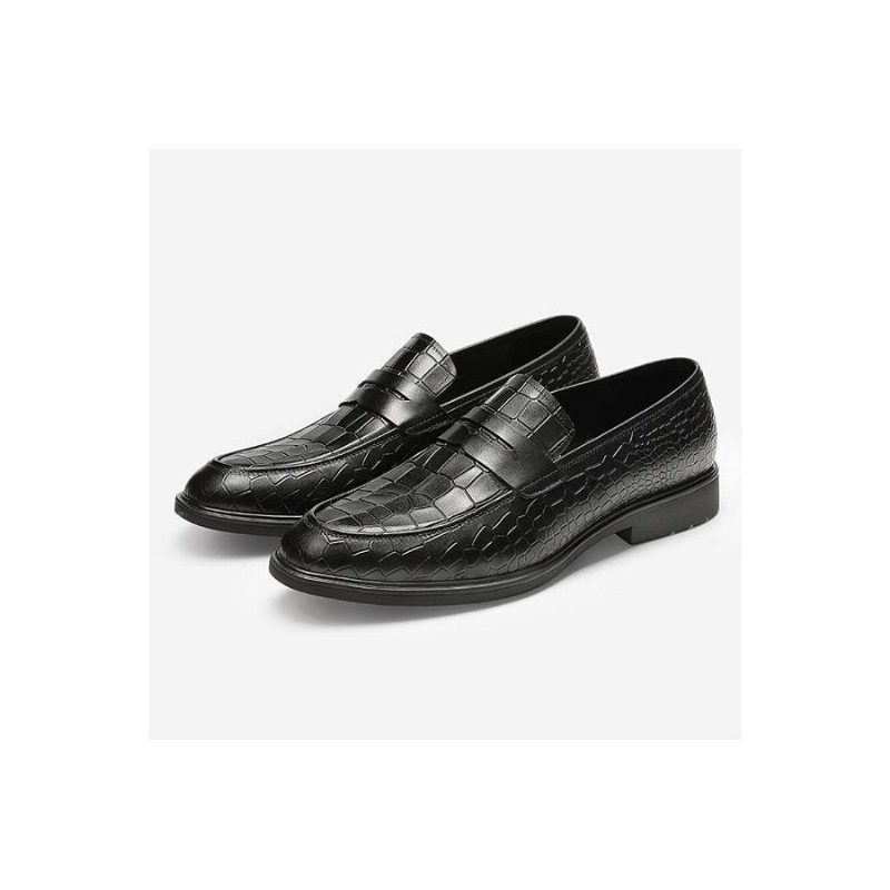 Loafers Til Mænd Eksotisk Læder Slip-on Brogue