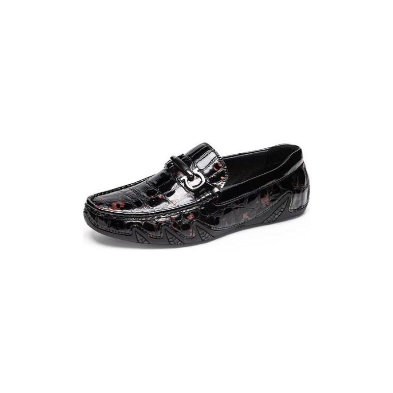 Loafers Til Mænd Eksotisk Metal Tå-slip-on-loafers - Rød