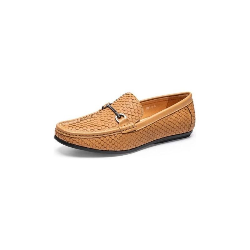 Loafers Til Mænd Eksotisk Metal Tå-slip-on-loafers - Brun