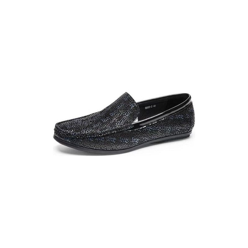 Loafers Til Mænd Eksotisk Metal Tå-slip-on-loafers - Sort