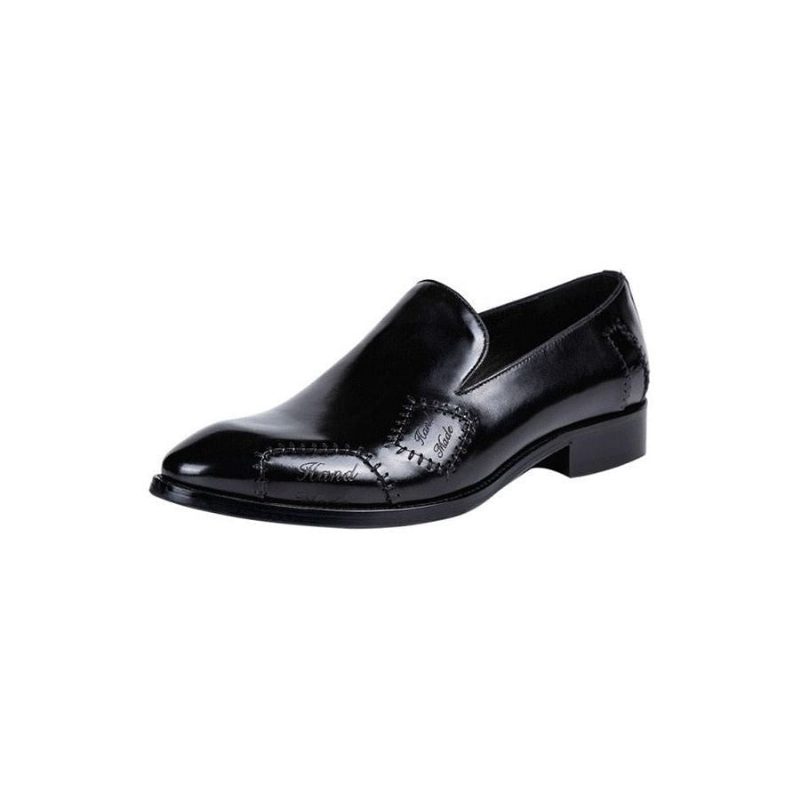 Loafers Til Mænd Exotic Boss Læder Slip-on Brogue