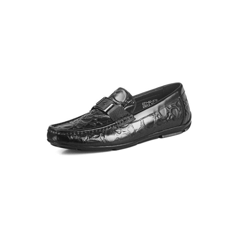 Loafers Til Mænd Exotic Chic Crocflex Slip-on Loafer Sko - Sort