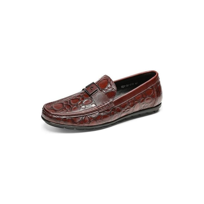 Loafers Til Mænd Exotic Chic Crocflex Slip-on Loafer Sko - Rød