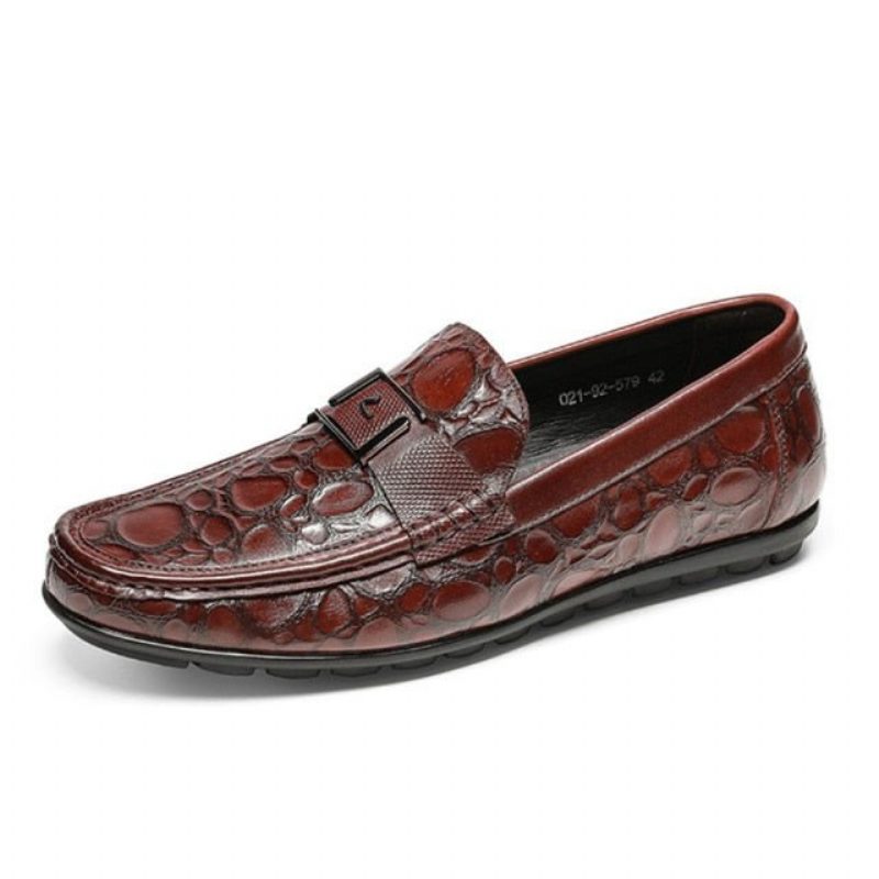 Loafers Til Mænd Exotic Chic Crocflex Slip-on Loafer Sko - Rød