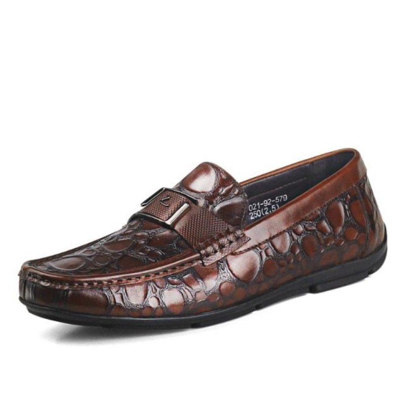 Loafers Til Mænd Exotic Chic Crocflex Slip-on Loafer Sko - Rød 2