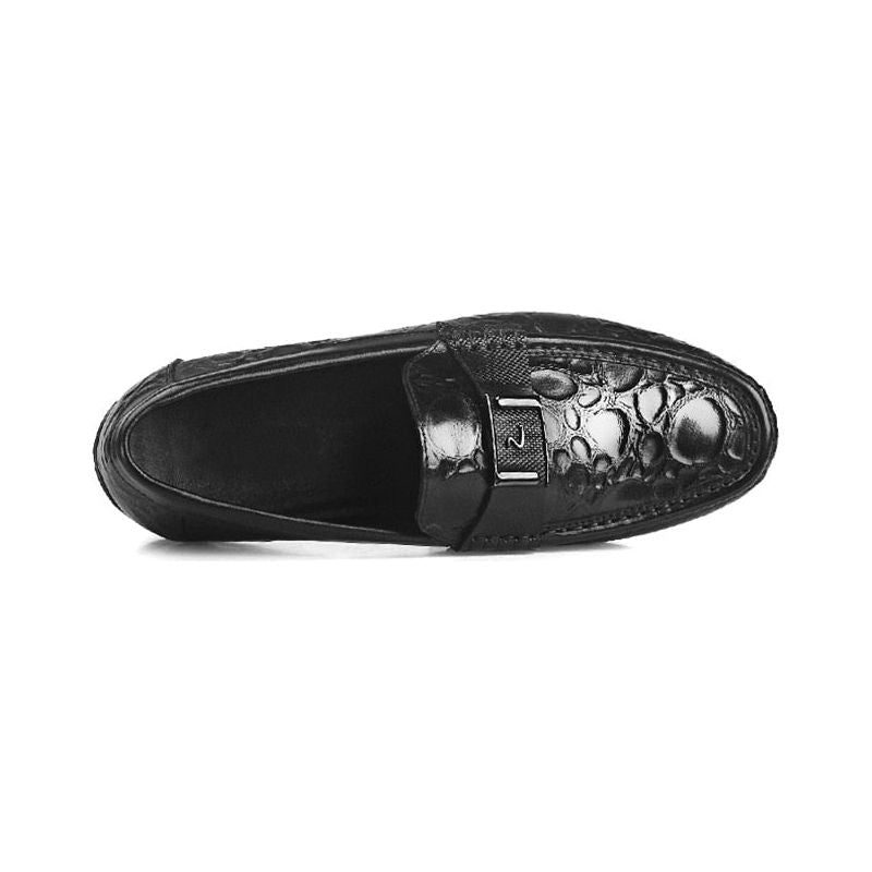 Loafers Til Mænd Exotic Chic Crocflex Slip-on Loafer Sko - Sort 2