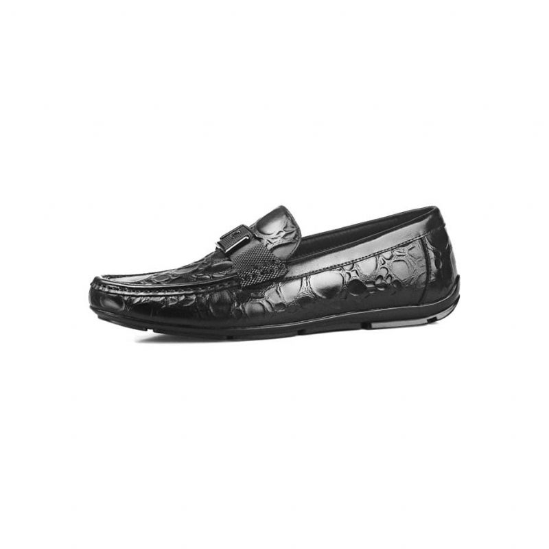 Loafers Til Mænd Exotic Chic Crocflex Slip-on Loafer Sko - Sort 2