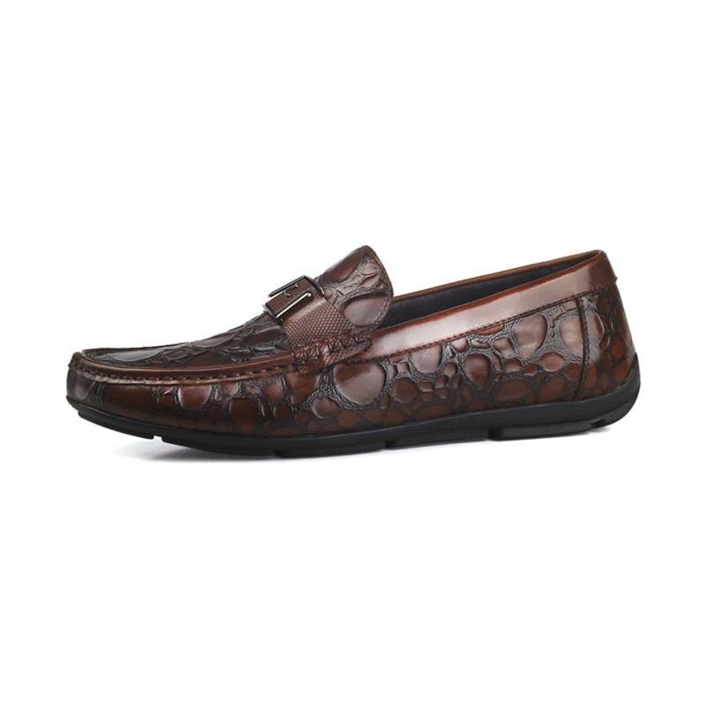 Loafers Til Mænd Exotic Chic Crocflex Slip-on Loafer Sko - Rød 2