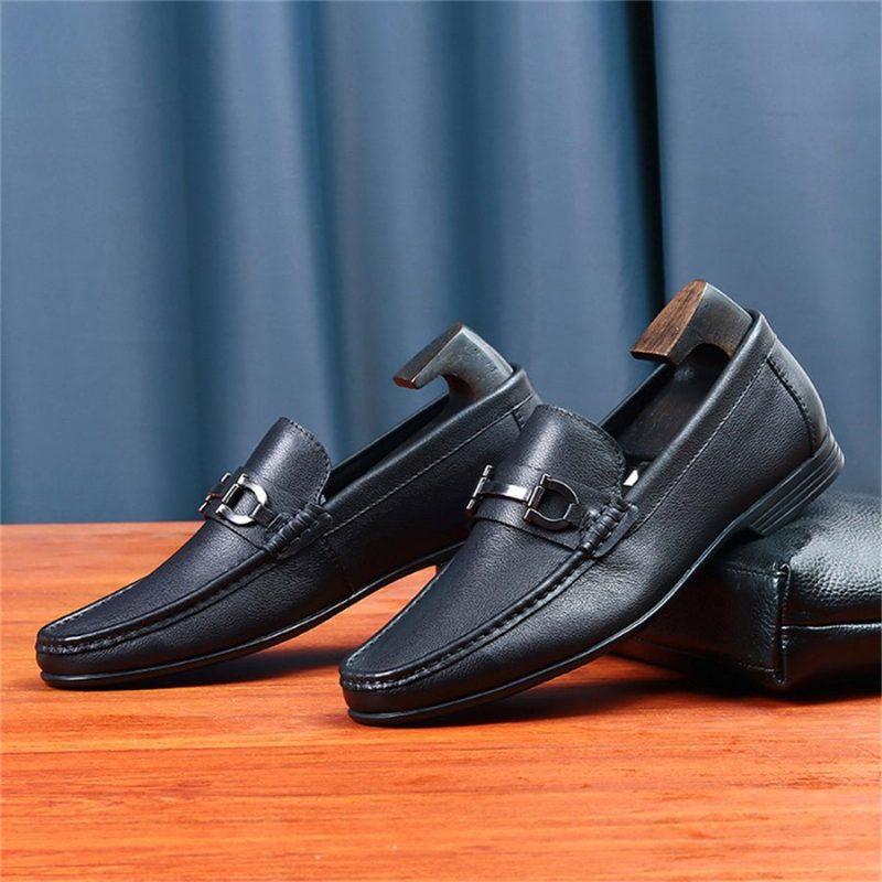 Loafers Til Mænd Hazel Luxury Slip-on Læder - Sort