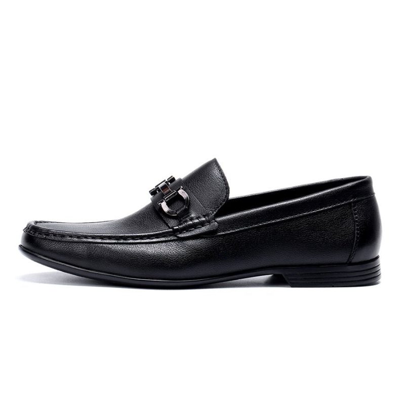 Loafers Til Mænd Hazel Luxury Slip-on Læder - Sort