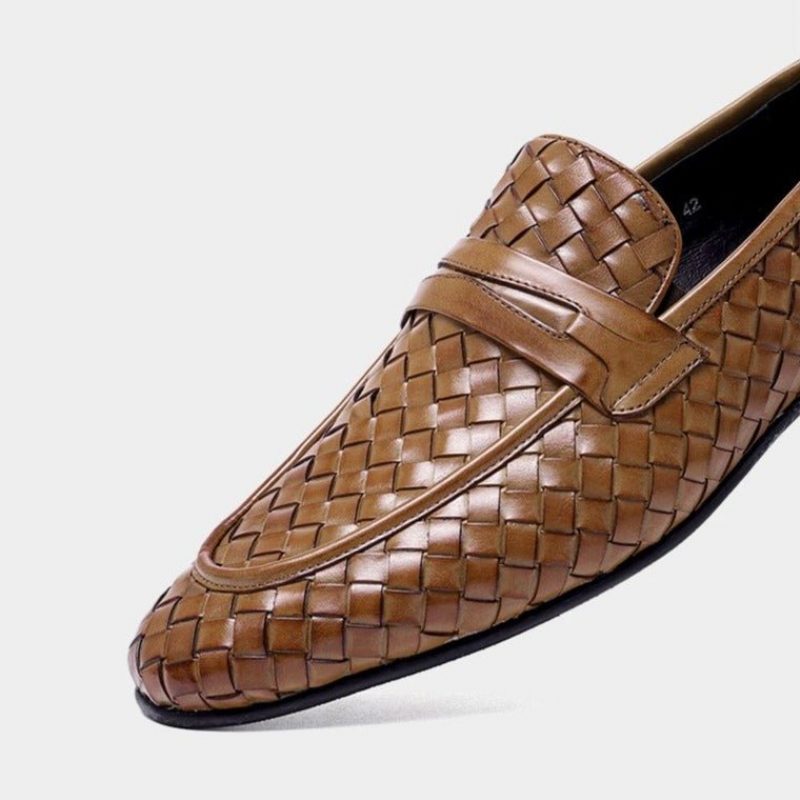 Loafers Til Mænd Komfortable Slip-on Læder - Kaffe