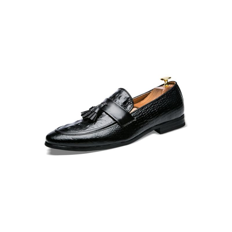 Loafers Til Mænd Lavish Croctassel Exotic Oxford - Sort