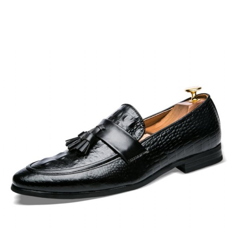 Loafers Til Mænd Lavish Croctassel Exotic Oxford - Sort