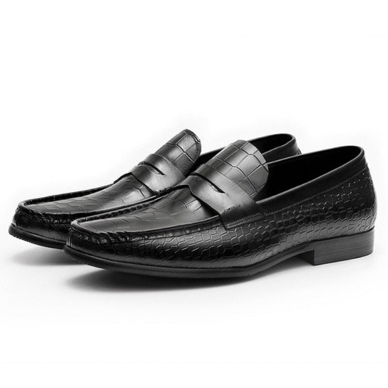 Loafers Til Mænd Luksus Croctex Slip On Brogues - Sort