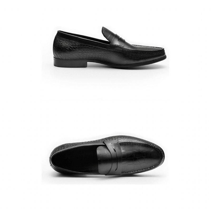 Loafers Til Mænd Luksus Croctex Slip On Brogues - Sort