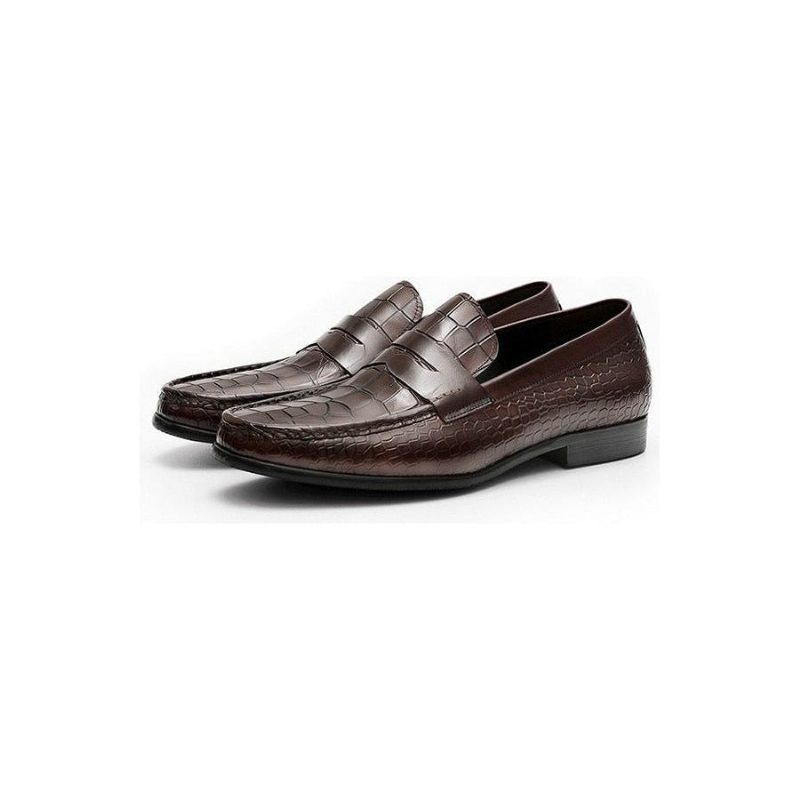 Loafers Til Mænd Luksus Croctex Slip On Brogues - Kaffe