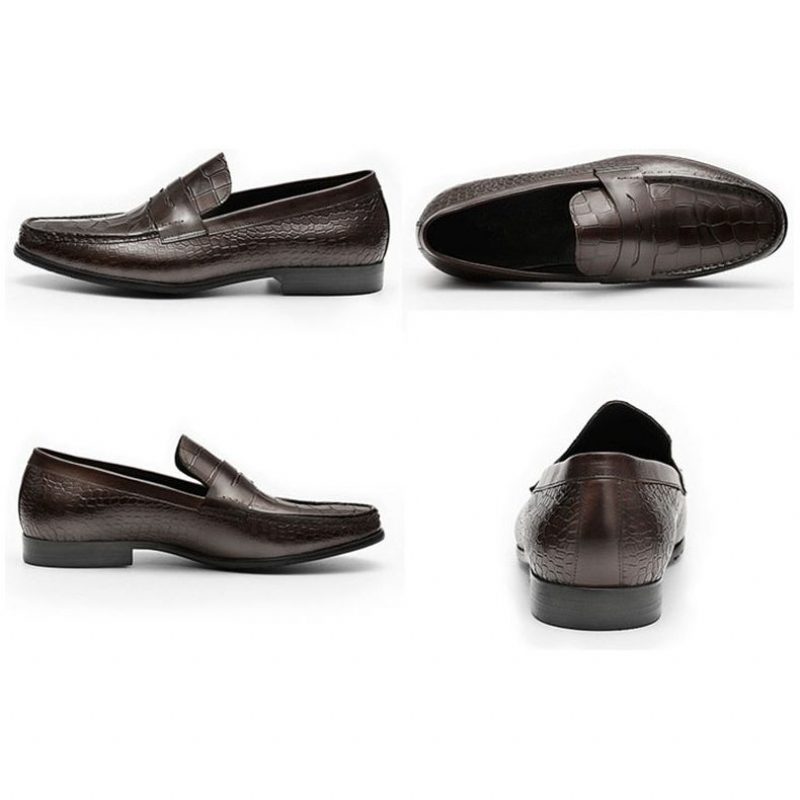 Loafers Til Mænd Luksus Croctex Slip On Brogues - Kaffe