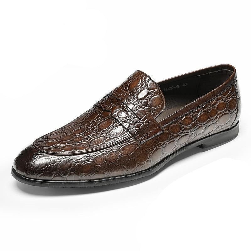 Loafers Til Mænd Luksus Croctex Summer Slip-on - Kaffe