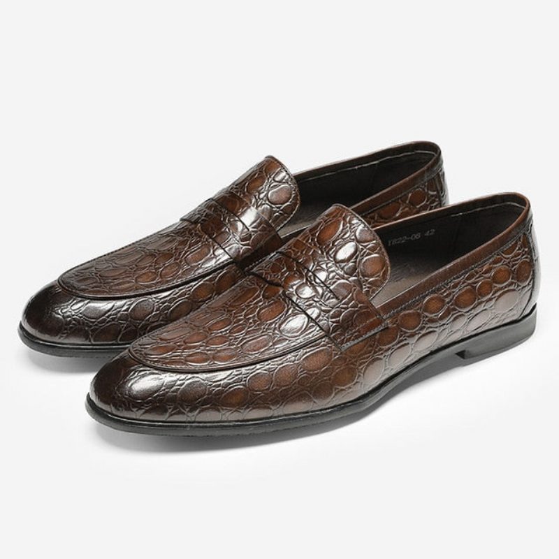 Loafers Til Mænd Luksus Croctex Summer Slip-on - Kaffe