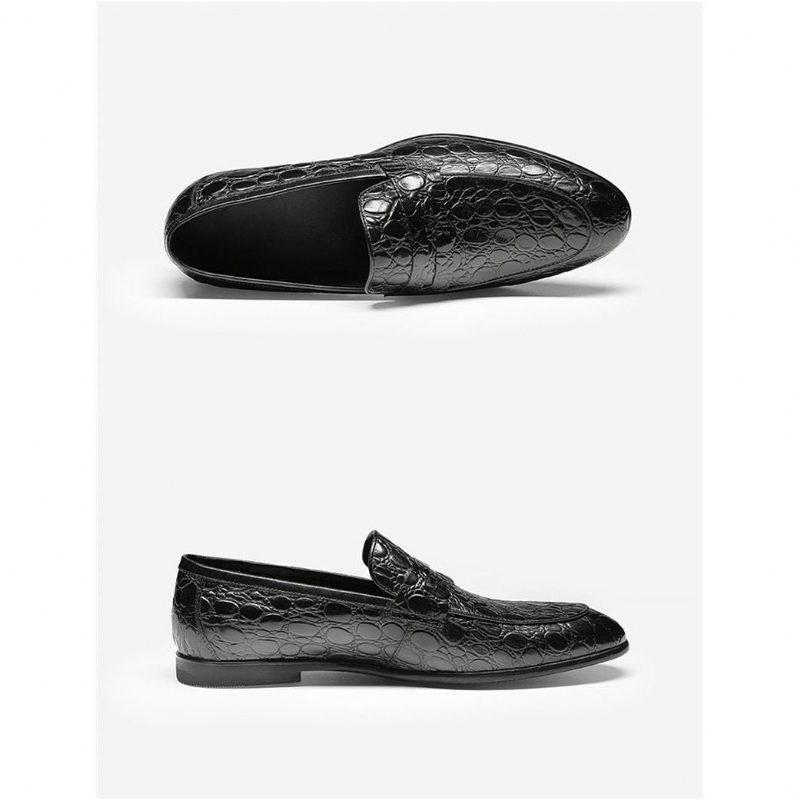 Loafers Til Mænd Luksus Croctex Summer Slip-on - Sort