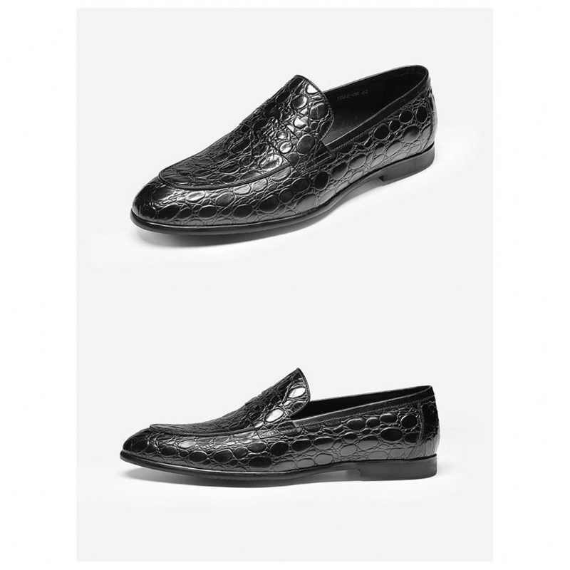 Loafers Til Mænd Luksus Croctex Summer Slip-on - Sort