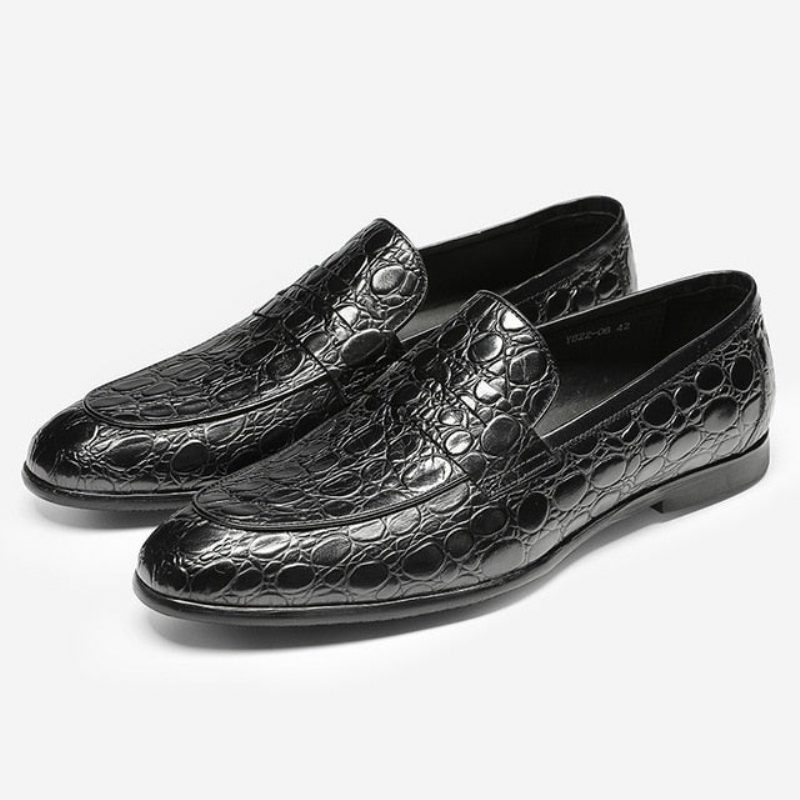 Loafers Til Mænd Luksus Croctex Summer Slip-on - Sort