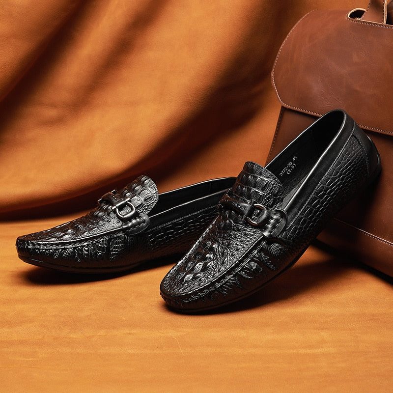 Loafers Til Mænd Luksus Croctex Vandtætte Slip-on - Sort