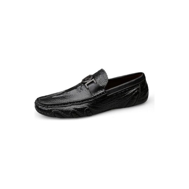 Loafers Til Mænd Luksus Krokodille Læder Slip-on