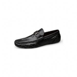 Loafers Til Mænd Luksus Krokodille Læder Slip-on