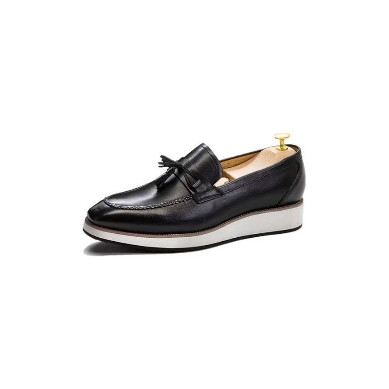 Loafers Til Mænd Luksus Læder Elegante Tassel