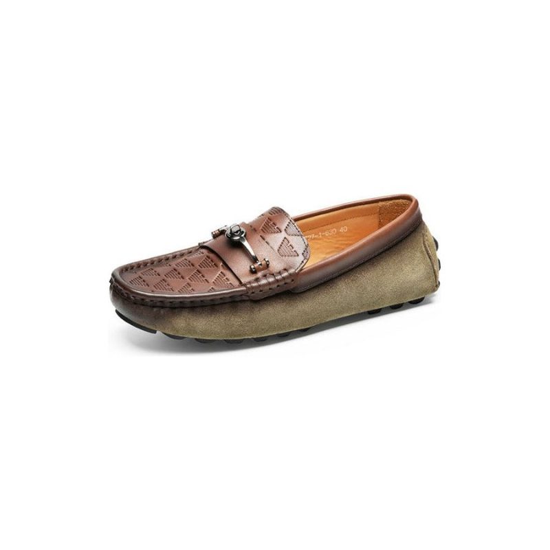 Loafers Til Mænd Luksus Rom Læder Slip-on Banket - Grøn