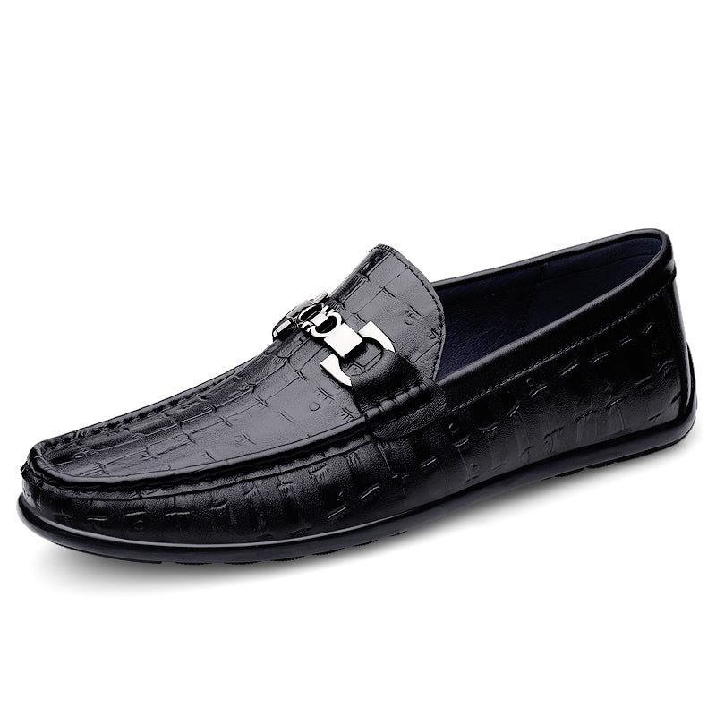 Loafers Til Mænd Modish Croctex Slip-on Driving - Sort