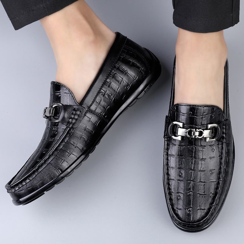 Loafers Til Mænd Modish Croctex Slip-on Driving - Sort