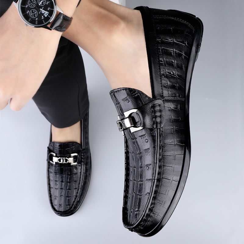 Loafers Til Mænd Modish Croctex Slip-on Driving - Sort