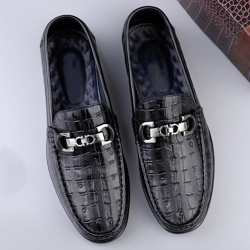 Loafers Til Mænd Modish Croctex Slip-on Driving - Sort