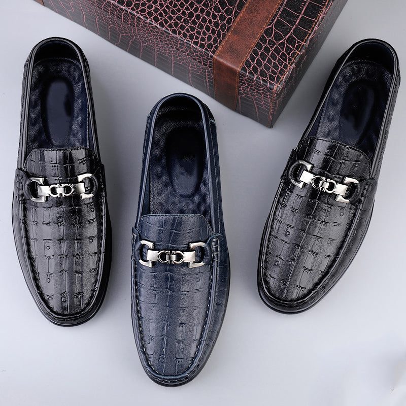 Loafers Til Mænd Modish Croctex Slip-on Driving - Sort