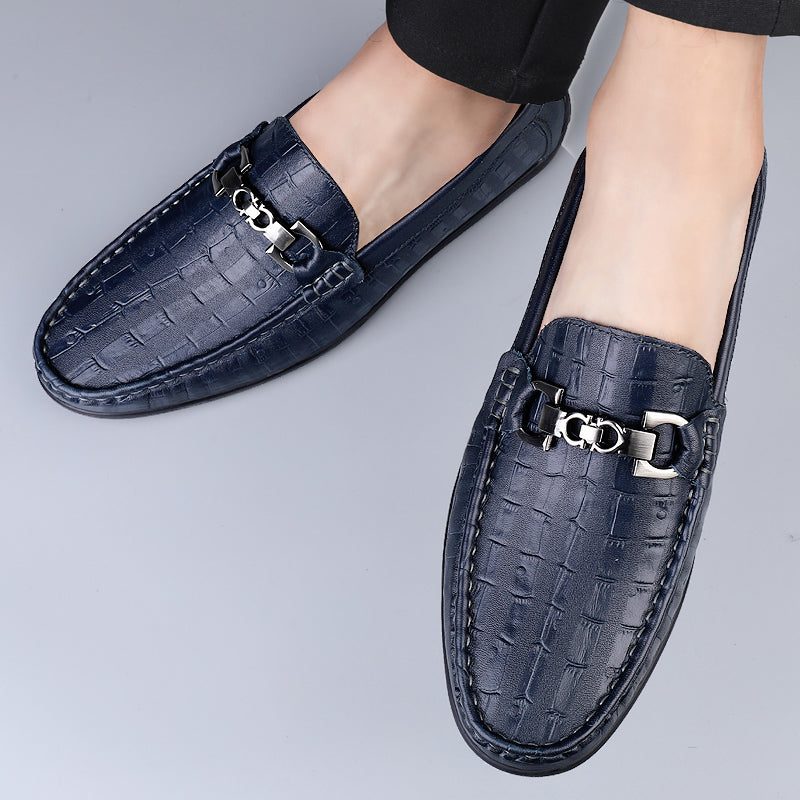 Loafers Til Mænd Modish Croctex Slip-on Driving - Blå