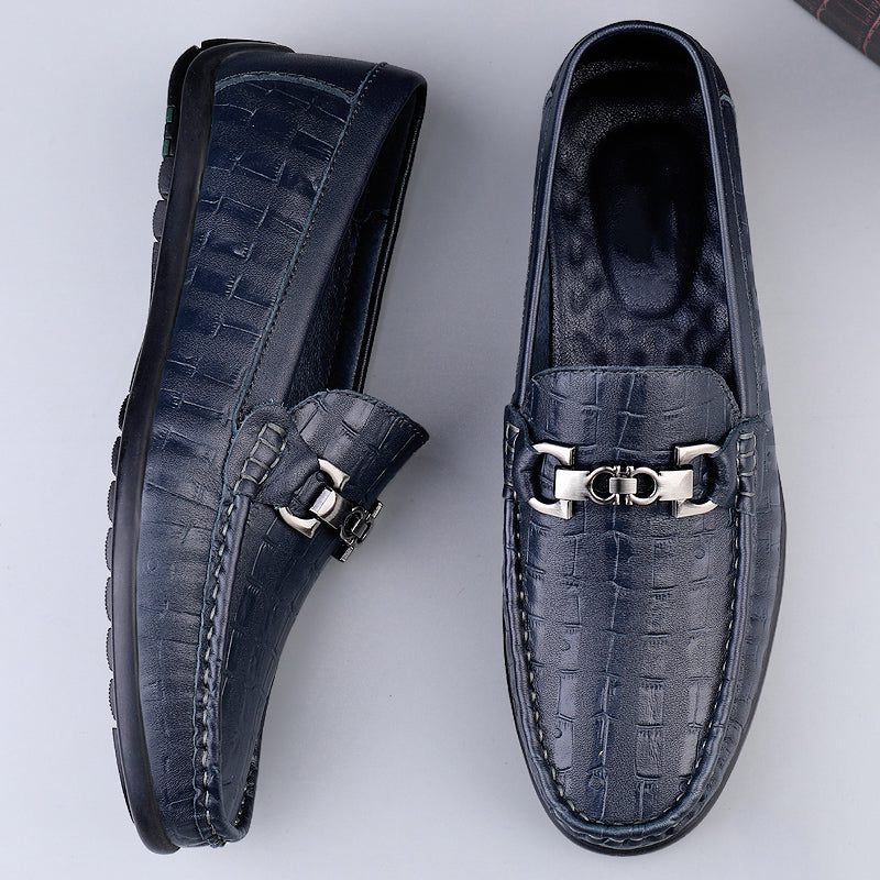 Loafers Til Mænd Modish Croctex Slip-on Driving - Blå