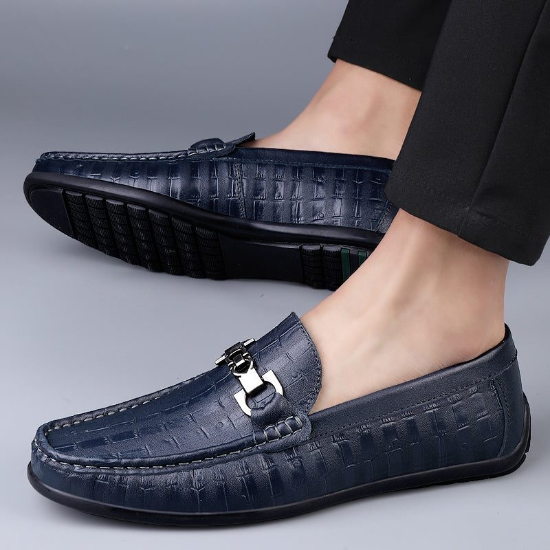 Loafers Til Mænd Modish Croctex Slip-on Driving - Blå