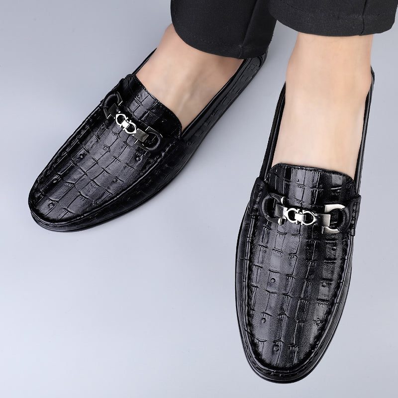 Loafers Til Mænd Modish Croctex Slip-on Driving - Sort