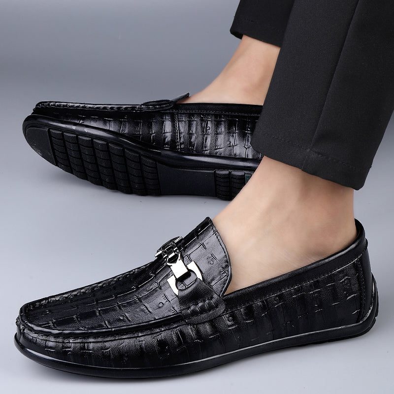 Loafers Til Mænd Modish Croctex Slip-on Driving - Sort