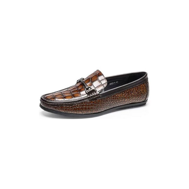 Loafers Til Mænd Modish Metal Toe Slip On - Brun