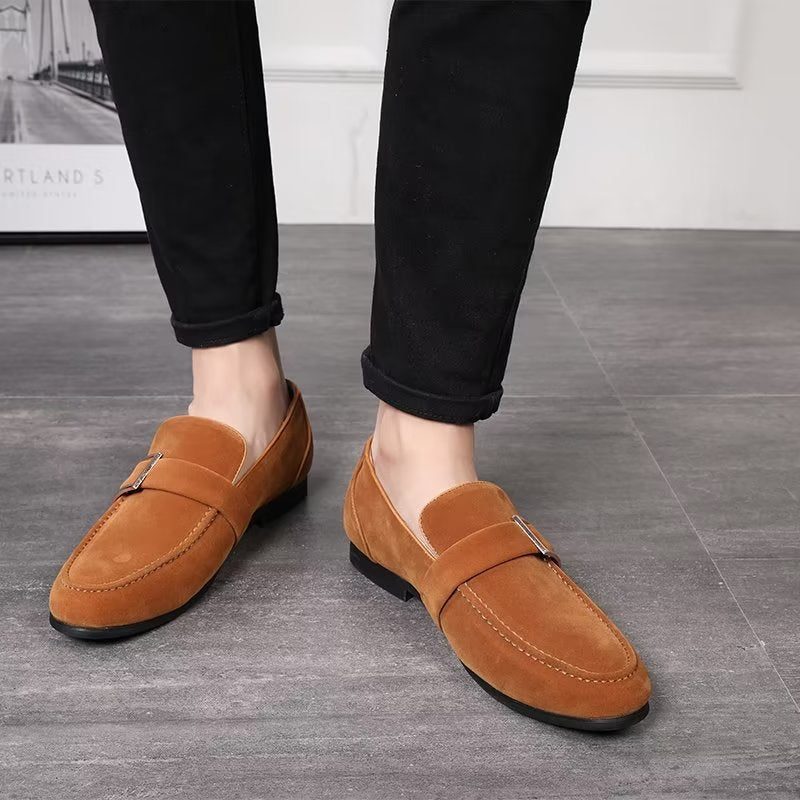 Loafers Til Mænd Modish Prægede Slip-on - Brun