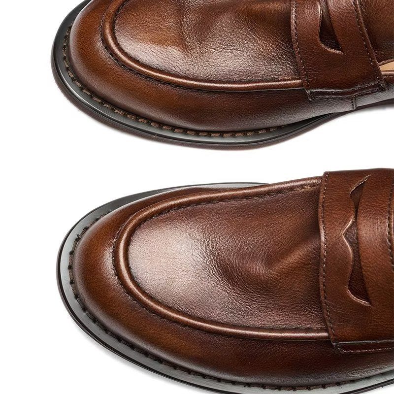 Loafers Til Mænd Modish Slip On Penny - Kaffe