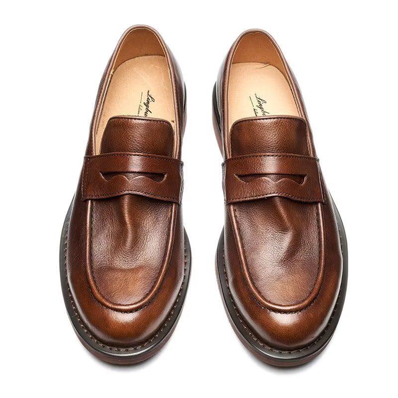 Loafers Til Mænd Modish Slip On Penny - Kaffe