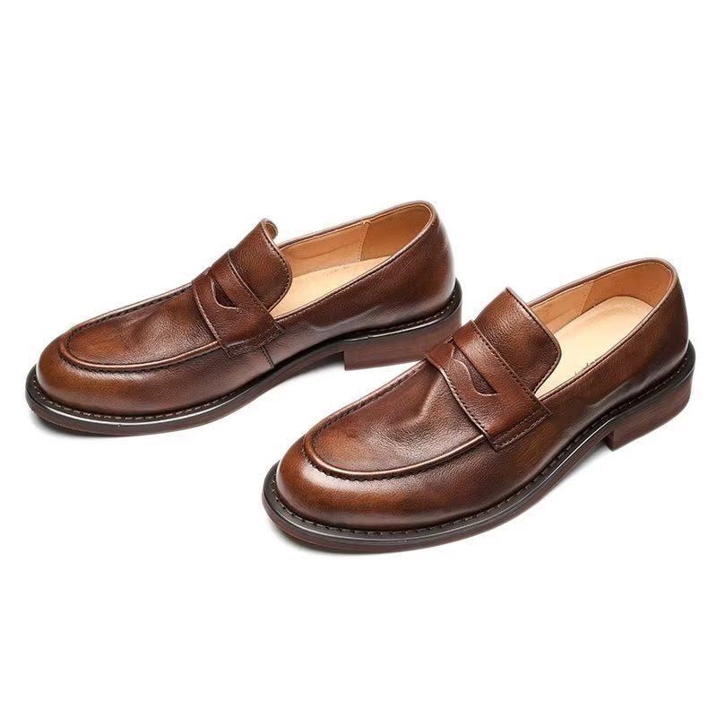 Loafers Til Mænd Modish Slip On Penny - Kaffe